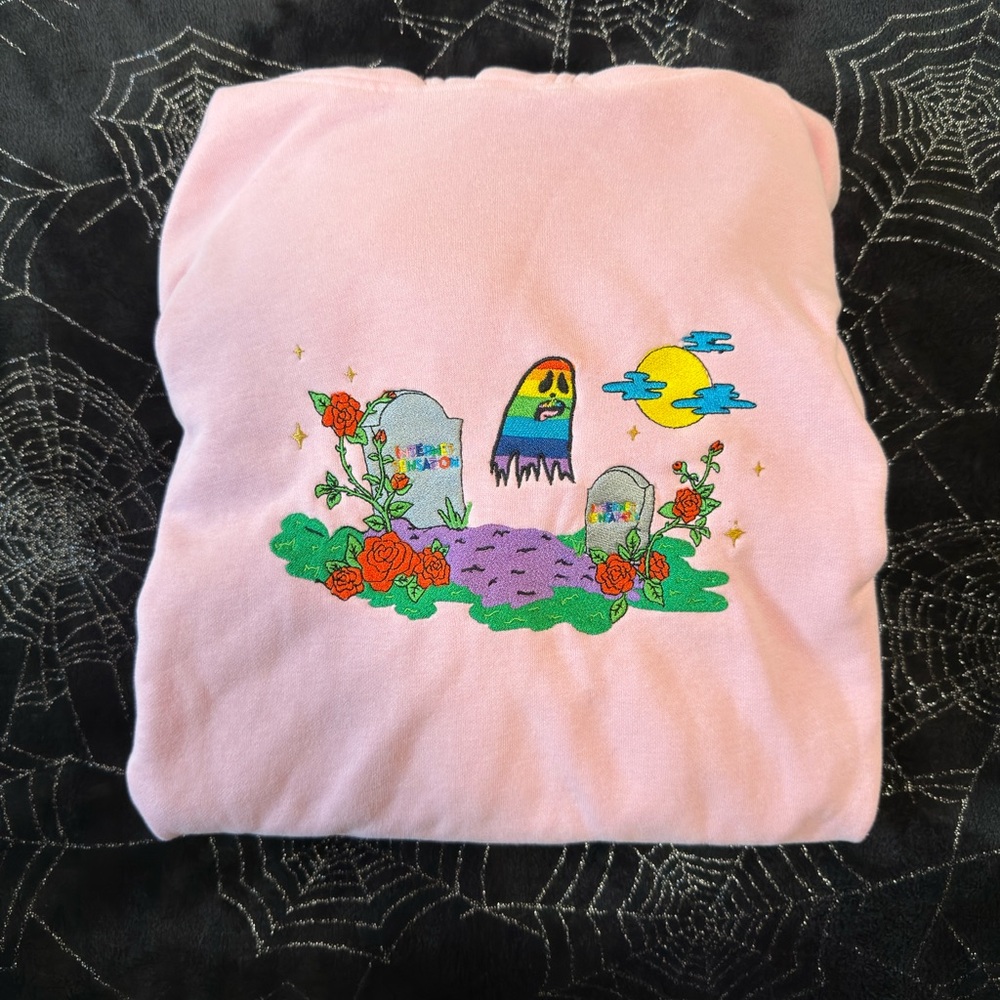 Pink PRIDE Halloween Ghost Sweatshirt